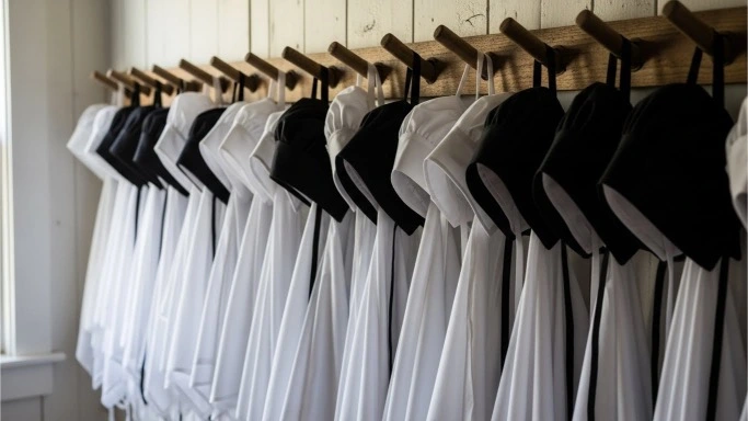 the Amish clothing - prayer dress